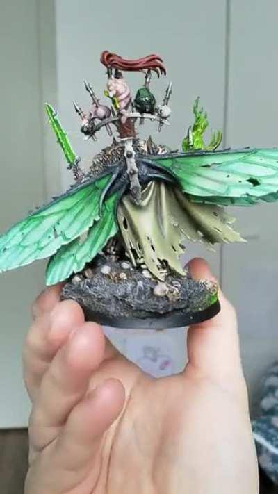 Turned Abby into a daemon prince of Nurgle.