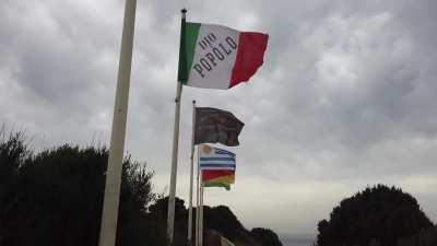 Some flags I've found at Giuseppe Garibaldi's memorial on the island of Caprera