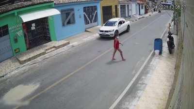 Woman Gets Hit By Bike While Crossing The Road