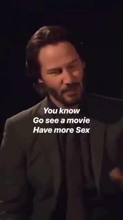 Keanu Reeves explains a perfect day