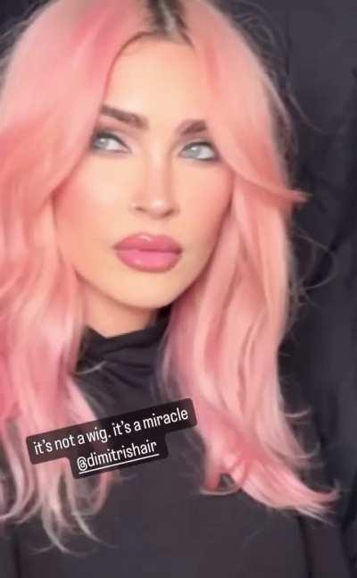 With Pink hair color | IG story February 2024