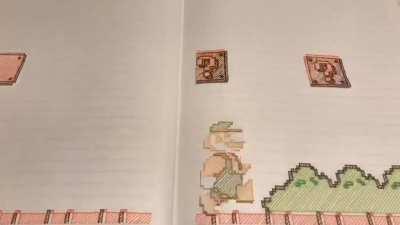 Super Mario Bros stop motion, using a notebook. 1300 photos at 30fps