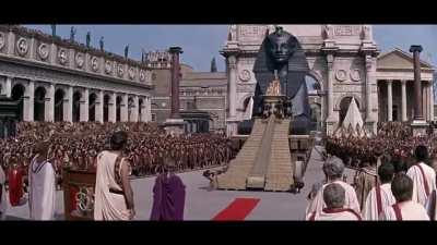 Cleopatra's entry into Rome, 1963 (do remember all this was without cgi & stuff)