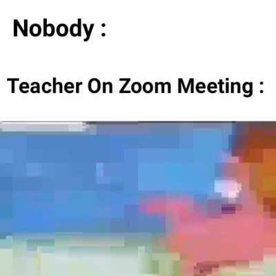 Teacher On Zoom Meeting Be Like :