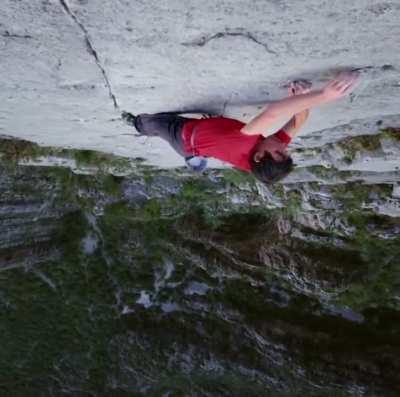 Alex Honnold free-soloing the walls of El Patrero Chico. Mexico, 2014