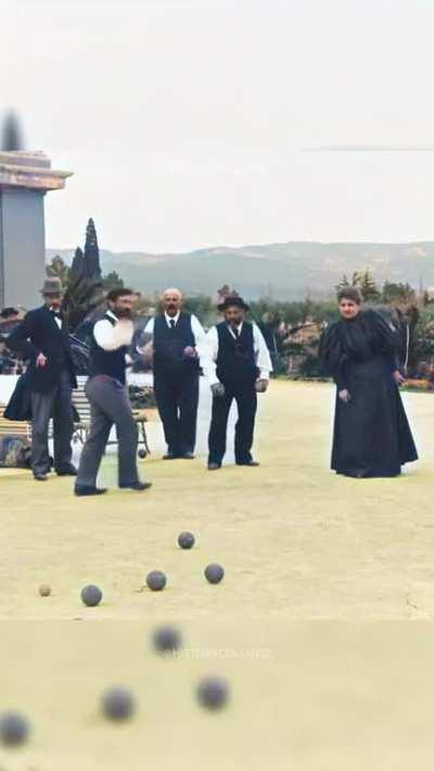 Restored footage: a game of Boules filmed in 1896 in the south of France