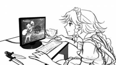 Sakuya Punches Computer | Gunjou Meme