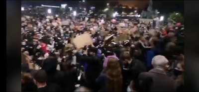 A protest against a decision by the Constitutional Tribunal on abortion law restriction in Poland