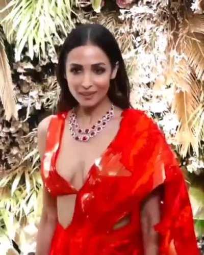 Malaika Arora mommy knows how to make sure we are stress free. Putting her melons to good use.