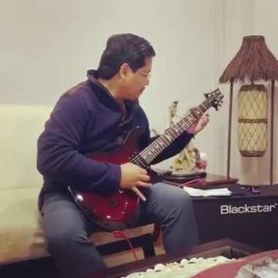 Meghalaya CM playing Iron Man's song on Electric guitar..One of the coolest shit I expected from an Indian CM