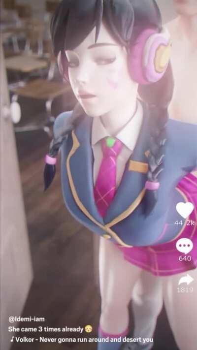 Academy D.Va fucked in the hallway (Idemi)