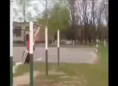 Trying to swing on a bar