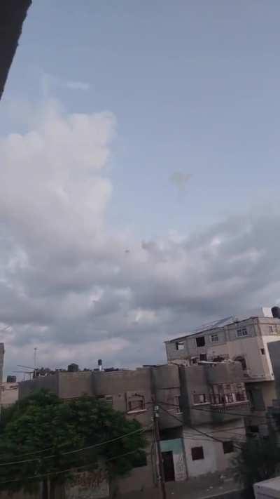 Iron Dome interceptions in Southern Israel as militant groups in Gaza launch a surprise all-out attack (October 7, 2023)