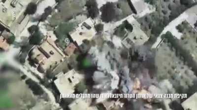 IAF strike on a building used by Hezbollah which resulted in the elimination of two Hezbollah operatives