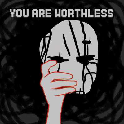 Omori vs Room animated track art &quot;Upon_my_lonely_throne (You are worthless)&quot;