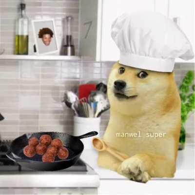 Le Chef has bad internet while making meatballs