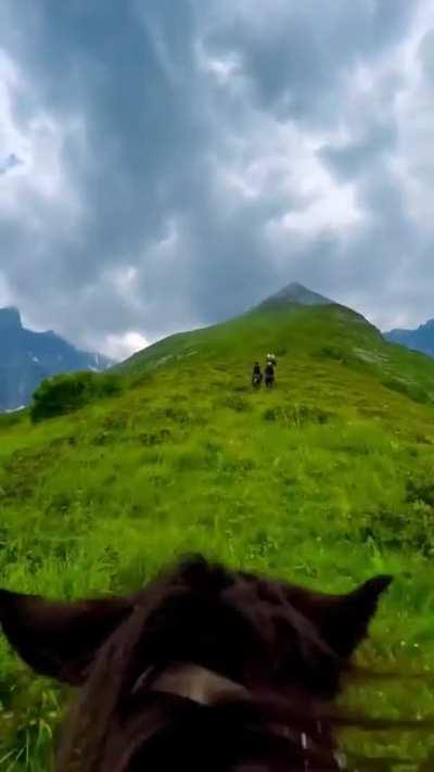 Riding at Gebi / Ghebi village of Georgia. 