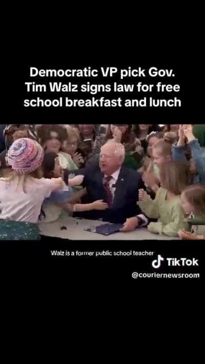 In honor of Walz almost certainly being selected, I thought I'd share this wholesome video I just came across 🫶🏽