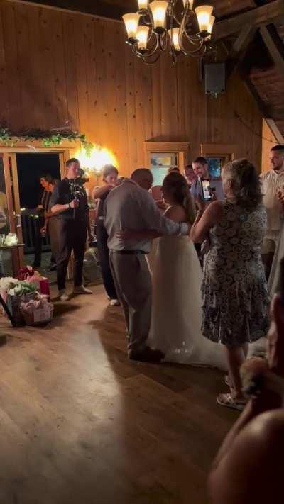 Wedding guest needed to capture a close-up during the dad/daughter dance