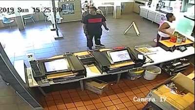 WCGW Tossing food at a fast food worker that ha a blender?