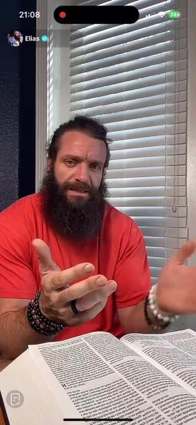 Elias has taken to TikTok to… discuss scripture?