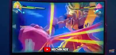 SSJ3 Goku has a unique grab against Majin Buu 