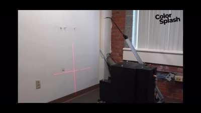 Robot does a perfectly good job at painting a wall