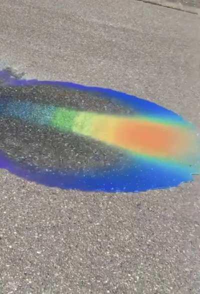 Pouring Water on Rainbow Chalk