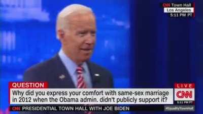 Throwback Thursday: In explaining his new found support for gay marriage, Joe Biden tries to demonstrate to Anderson Cooper how Obama once tried to kiss him