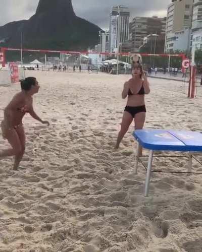 This game of beach Ping Ball