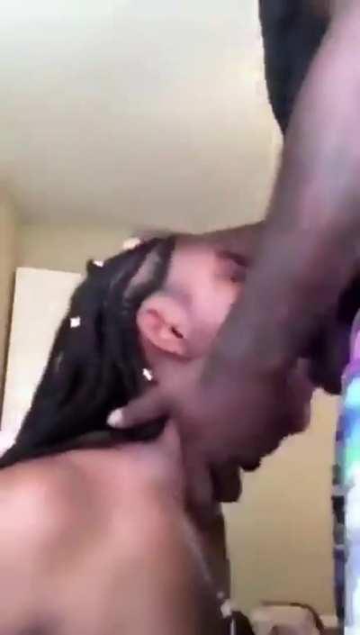 She told him to fuck her mouth like he fucks her pussy...