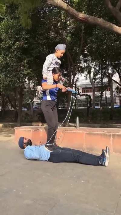 Jump rope: Sikh family edition