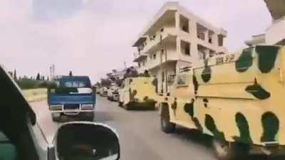 HTS fighters going to the jabal zaawiyeh frontlines, Syria