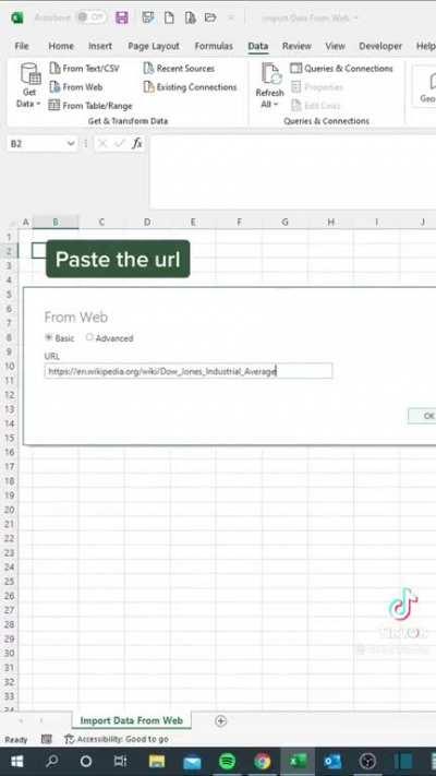 Easy way of copying web data to excel.