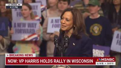 Kamala Harris faces hecklers: &quot;Oh, you guys are at the wrong rally. I think you meant to go to the smaller one down the street&quot;