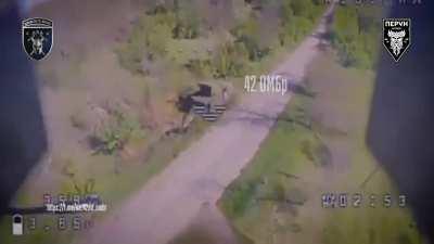 More footage of Ukrainian FPV pilots of the 42nd Mechanized Brigade attacking Russian armored vehicles during today's attack in the Kharkiv region. 10.05.2024