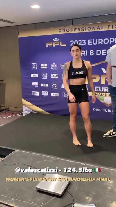 PFL Europe 4 Official Weigh-ins: (Dakota Ditcheva 124.5) - (Valentina Scatizzi 124.5)