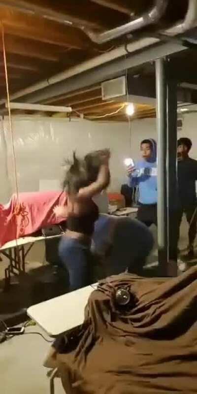 Drunk girl tries to provoke black girl, gets destroyed instead