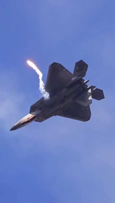 The F22 Raptor doing F22 Raptor things