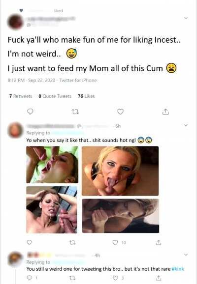 [M/S] I'm not weird! I just want to Cum in my Mom's Mouth 😩💯 [Twitter]