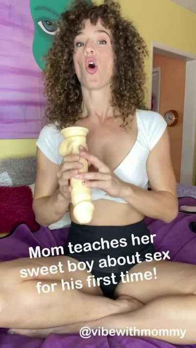 Mom teaches her sweet boy about sex for his first time! [f] milf