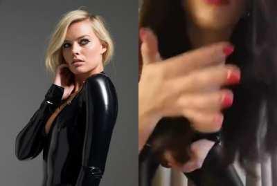 Margot Robbie in latex or that big cock in latex?