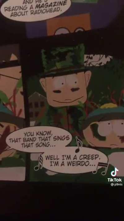 Radiohead in south Park comic