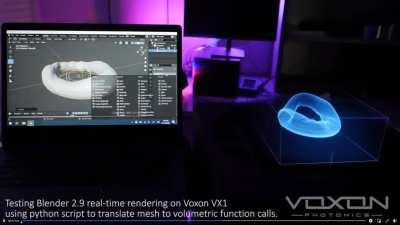 Realtime Rendering on Voxon's Holographic Device!