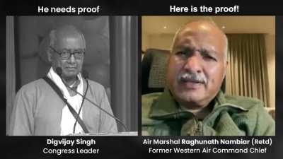 Air Marshal Raghunath Nambiar (Retd), former Western Air Command chief responds on Congress leader Digvijaya Singh's “surgical strike proof” comment.