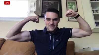 Ben Shapiro kissing his 5'4 biceps