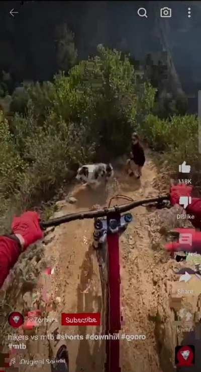 Main Character shames Hikers for Hiking a trail where he likes to Bike