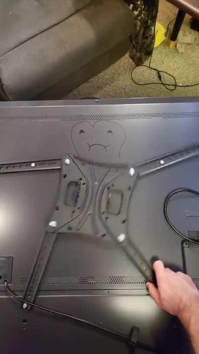 Drew a face on my TV because it looked like it needed it