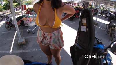 Changing my top in public!