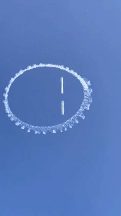 Aircraft pilot creates a smiley face in the sky